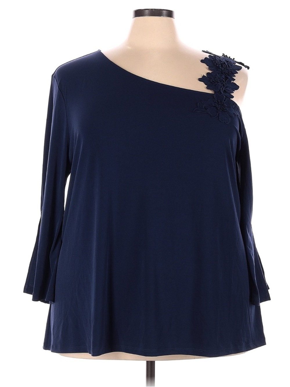 Colleen Lopez One-Sleeve Top with Appliqué  Strap Strap - Size 3X
